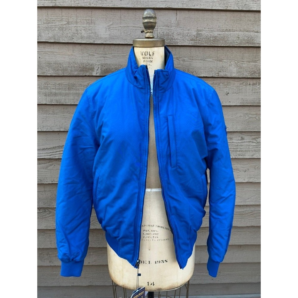 Woolrich John Rich & Bros Reversable Bomber Jacket Blue Thermore Mens M WO1087